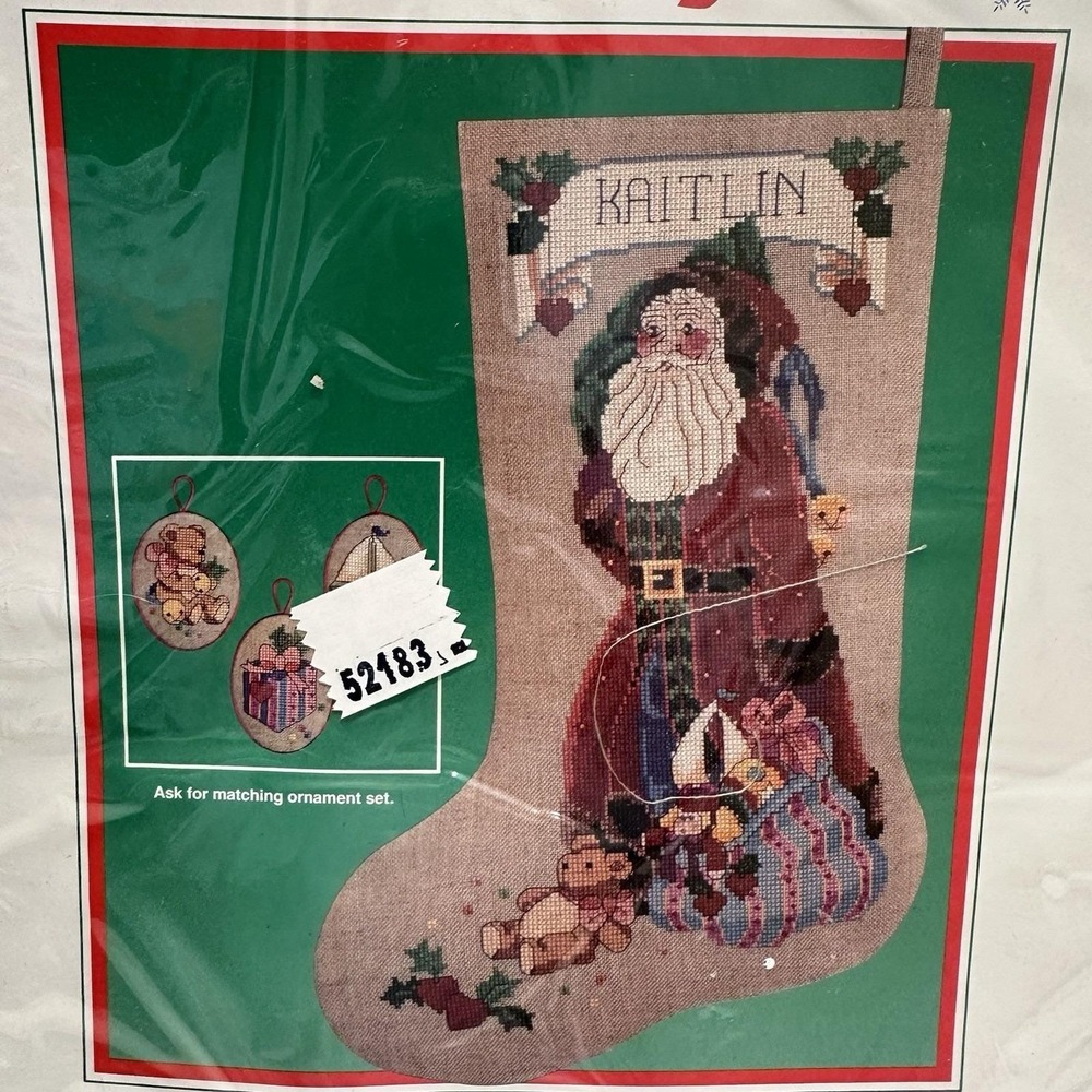 Dimensions ANTIQUE CHRISTMAS STOCKING‎ M Shirley 16" Sealed 8375 Cross Stitch